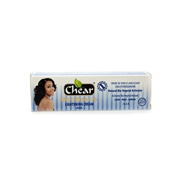 Bio Chear+ Crème éclaircissante visage Tube 50 g avec activateur végétal naturel bio