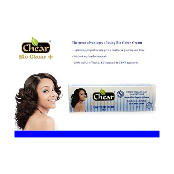 Bio Chear+ Crème éclaircissante visage Tube 50 g avec activateur végétal naturel bio