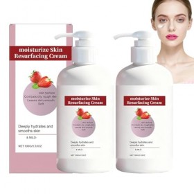 Crème Régénérante À La Fraise, Hydrate, Lisse Et Adoucit Les Peaux Sèches Et Rugueuses, Soin Visage À La Fraise, Hydratation ...