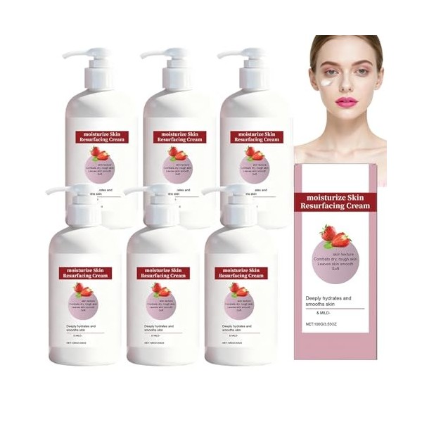 Crème Régénérante À La Fraise, Hydrate, Lisse Et Adoucit Les Peaux Sèches Et Rugueuses, Soin Visage À La Fraise, Hydratation ...