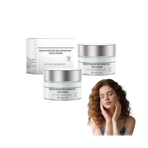 Crème liftante et raffermissante anti-âge - Hydratant visage pour femmes au collagène - Hydratation profonde pour peaux matur...