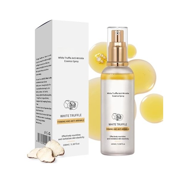 Sérum en spray à la truffe blanche - Sérum pour le visage à la truffe blanche - Brume hydratante légère - Huiles essentielles
