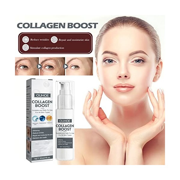 Collagen Boost Sérum anti-âge, sérum anti-âge pour le visage, essence anti-rides, sérum Boost de collagène, crème anti-rides 