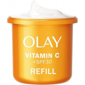 Olay Crème De Jour Hydratante Visage À La Vitamine C SPF 30 Recharge, Soin Avec Niacinamide Pure À 99%. Soin Éclat : Action A