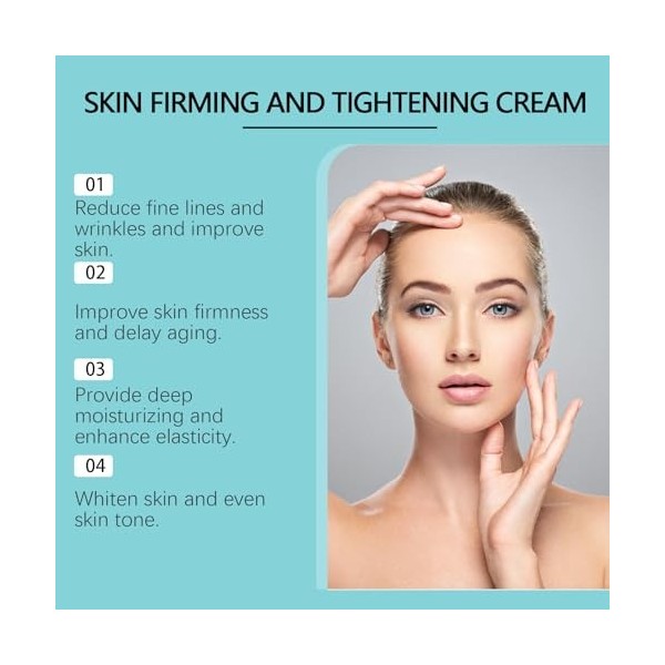 Crème réparatrice pour peau frisée, hydratation profonde, raffermissante et raffermissante pour peau relâchée, raffermit visi...