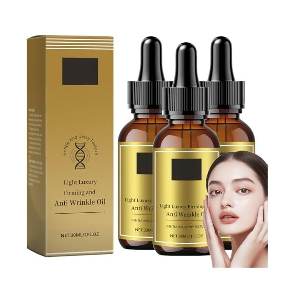 Sérum visage léger, raffermissant et anti-rides, sérum liftant aux peptides raffermissants, essence anti-rides et anti-âge, a...
