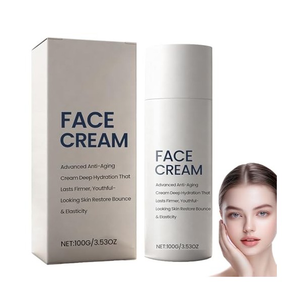 Crème visage anti-âge, hydratante et raffermissante, hydratante anti-âge, crèmes anti-rides, restaure lélasticité de la peau ...