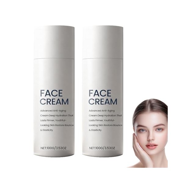 Crème visage anti-âge, hydratante et raffermissante, hydratante anti-âge, crèmes anti-rides, restaure lélasticité de la peau ...