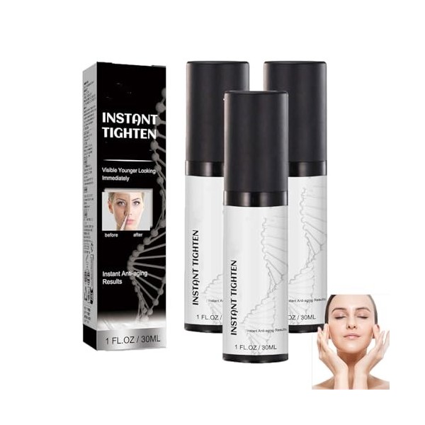 Crème Lifting Instantané – Crème Raffermissante Anti-Âge Visage et Cou, Lisse Rides et Ridules, Raffermit la Peau, Réduit les...