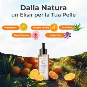 Sérum Visage Vitamine C 100ml - BellItaliabio | Anti Taches, Anti-rides, Blanchissant | Acide Hyaluronique, Bakuchiol, Aloe 