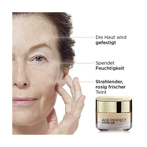 LOréal Paris Tagespflege, Age Perfect Golden Age, Anti-Aging Gesichtspflege, Festigung und Glanz, Für reife und fahle Haut, ...