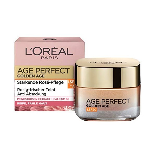 LOréal Paris Tagespflege, Age Perfect Golden Age, Anti-Aging Gesichtspflege, Festigung und Glanz, Für reife und fahle Haut, ...