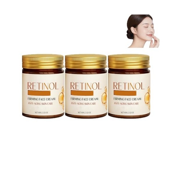 Crème hydratante anti-âge rétinol Crème visage rétinol Soin hydratant visage Lotion raffermissante hydratante intense Sérum r...