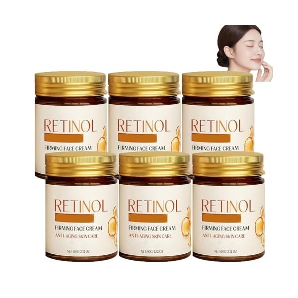 Crème hydratante anti-âge rétinol Crème visage rétinol Soin hydratant visage Lotion raffermissante hydratante intense Sérum r...