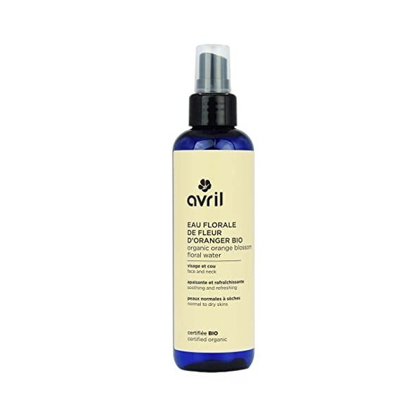 Avril - Eau Florale de Fleur dOranger Bio - Visage et Cou - 100% dOrigine Naturelle - Produit Vegan, Certifié Bio Cosmos Or