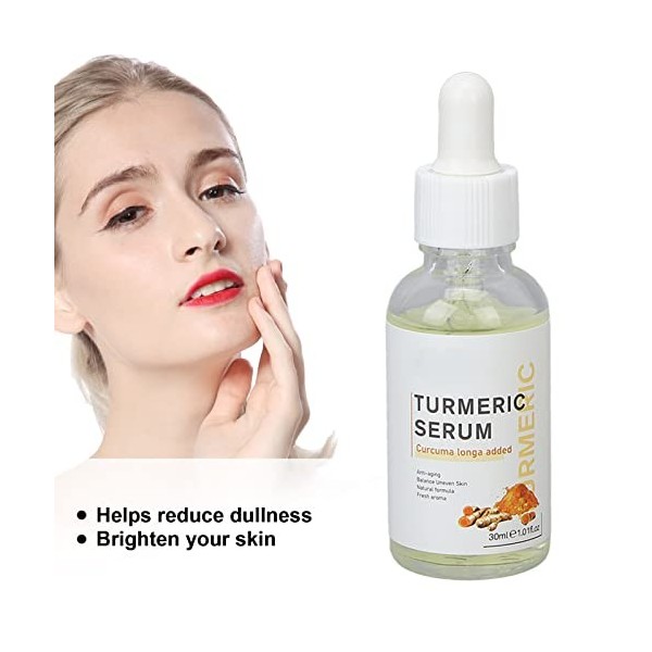 Sérum Correcteur de Taches Brunes au Curcuma, Sérum pour le Visage Réparateur au Curcuma, Sérum éclaircissant pour le Visage
