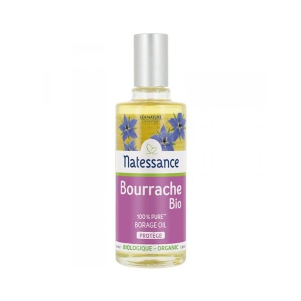 Natessance Huile de Bourrache Bio 50 ml Crème Jour et Nuit