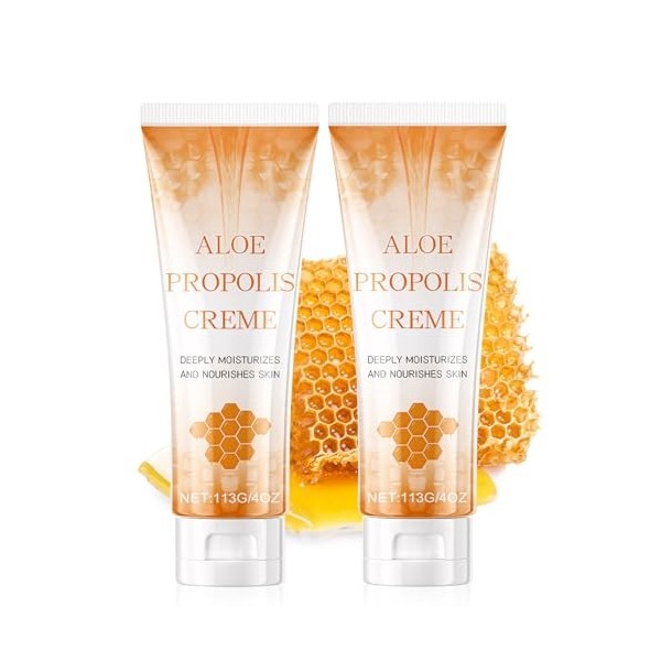 Aloe Vera Propolis Crème, Hydratant Visage Propolis, Crème Hydratante Visage à Lextrait 74% Daloe Vera Et Propolis, Nourrit