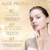 Aloe Vera Propolis Crème, Hydratant Visage Propolis, Crème Hydratante Visage à Lextrait 74% Daloe Vera Et Propolis, Nourrit