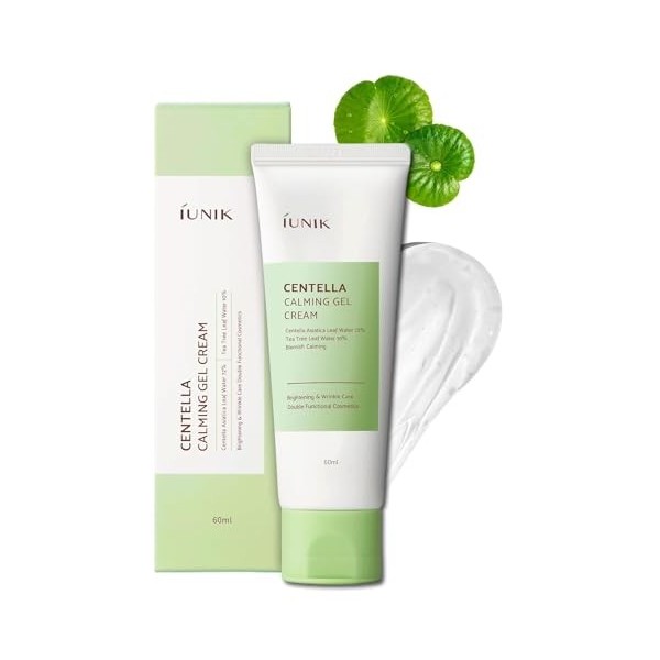 iUNIK IUNIK Centella Gel-crème apaisant végétalien non collant pour le visage Peaux sensibles grasses et sèches à tendance ac