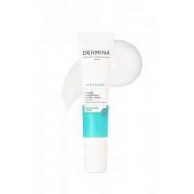 DERMINA Crème Hydratant Visage - Fluide Hydratante - Complexe NMF & Sodium PCA & Complexe Xylitol-Lactilol - pour Peaux Norma