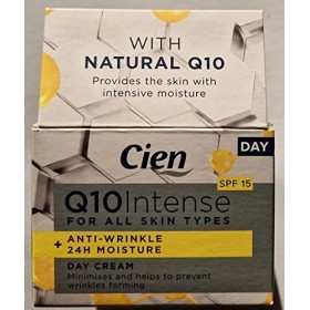 Cien Crème anti-âge anti-âge avec Q10 et vitamine E avec filtre UV 50 ml