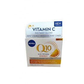 Nivea Q10 Plus C Crème de jour anti-rides + énergie SPF 15 avec vitamine C pour peaux fatiguées et ternes