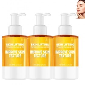 Huile visage raffermissante et liftante, sérum visage hydratant et illuminateur pour femmes, anti-rides et anti-âge, atténue ...