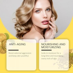 Huile visage raffermissante et liftante, sérum visage hydratant et illuminateur pour femmes, anti-rides et anti-âge, atténue ...