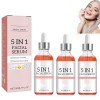 Sérum visage à la vitamine C, sérum 5 en 1 à la vitamine C pour le visage, anti-âge avec acide hyaluronique, éliminateur de t...