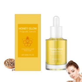 Sérum visage à la propolis et à la niacinamide, hydratant éclaircissant à lacide hyaluronique et à lacide kojique, booster C...