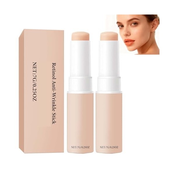 Sérum raffermissant au rétinol pour le visage et le cou, crème anti-âge aux peptides de collagène, resserre la peau, réduit l...