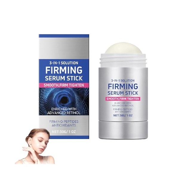 Sérum raffermissant 3 en 1 au rétinol pour le visage, le cou et les mains, stick facial au rétinol aux antioxydants pour raff...