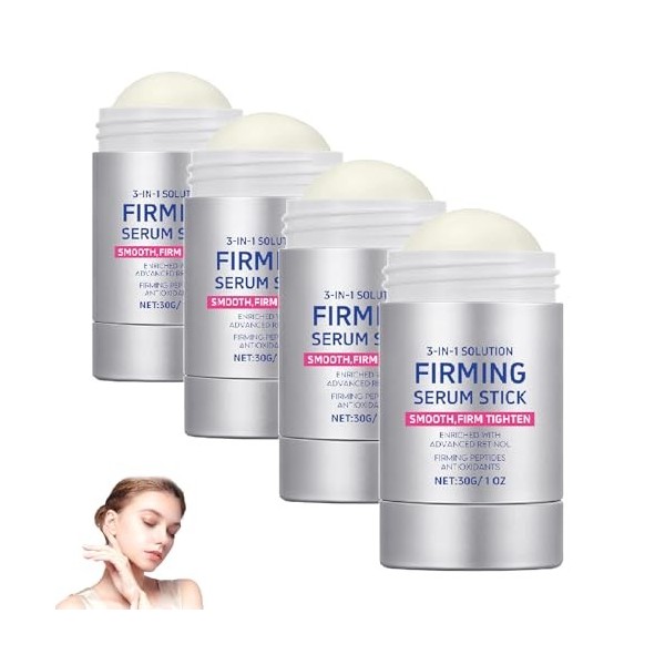 Sérum raffermissant 3 en 1 au rétinol pour le visage, le cou et les mains, stick facial au rétinol aux antioxydants pour raff...