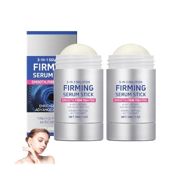 Sérum raffermissant 3 en 1 au rétinol pour le visage, le cou et les mains, stick facial au rétinol aux antioxydants pour raff...