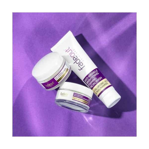 Fade Out Anti-Wrinkle Brightening Foaming Facial Wash with Hyaluronic Acid and Niacinamide Crème Jour et Nuit