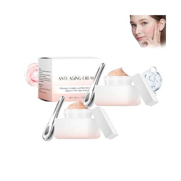 Crème visage hydratante avancée à la vitamine C et à lhuile de rose, sérum anti-rides, anti-âge, réducteur de rides, rafferm ...