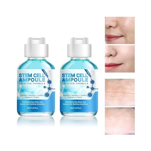 Rhum Se À Cellules Souches Pour Le Visage, Au Pouvoir Actif Botanique, 2 Flacons, Booster Dampoule De Sérum Microneedling, H