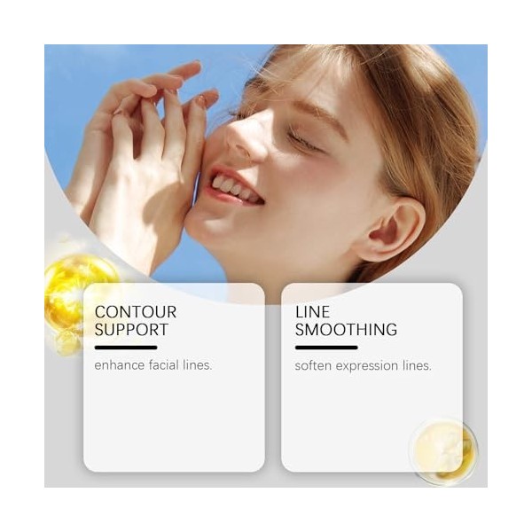 Crème liftante instantanée pour les yeux et le visage, raffermissante, anti-rides et hydratante, formule légère et non grasse...