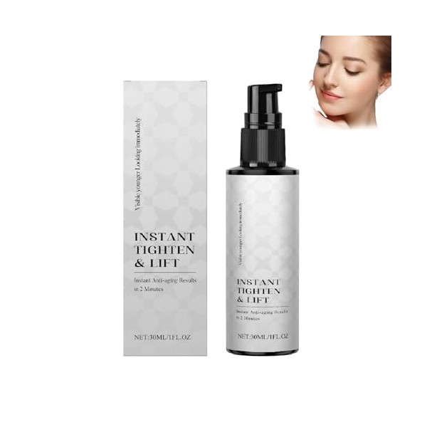 Crème liftante instantanée pour les yeux et le visage, raffermissante, anti-rides et hydratante, formule légère et non grasse...
