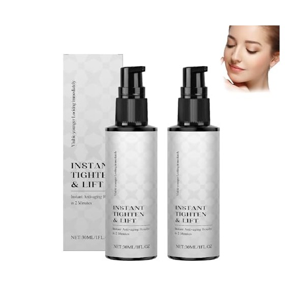 Crème liftante instantanée pour les yeux et le visage, raffermissante, anti-rides et hydratante, formule légère et non grasse...