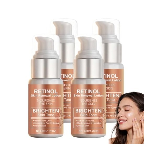 Lotion régénératrice au rétinol pour les ridules du visage, Lotion hydratante puissante pour lhydratation des peaux sèches, ...