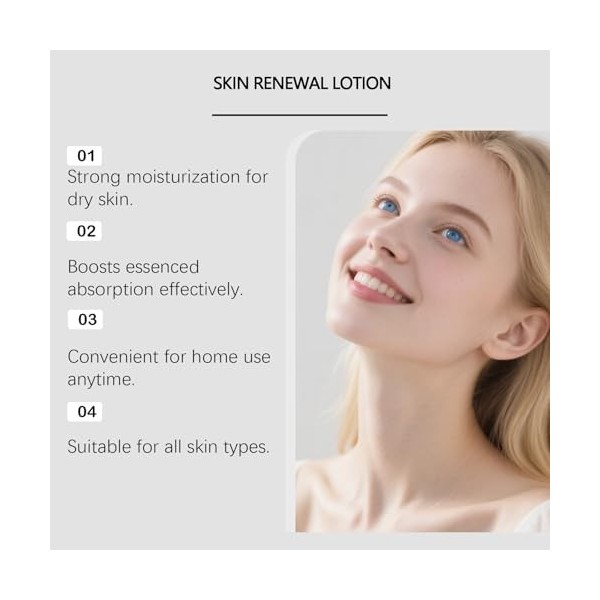 Lotion régénératrice au rétinol pour les ridules du visage, Lotion hydratante puissante pour lhydratation des peaux sèches, ...