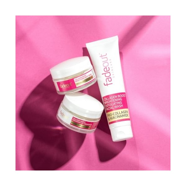 Fade Out Collagen Boost Brightening Exfoliating Facial Wash with Pro-Collagen and Niacinamide Crème Jour et Nuit