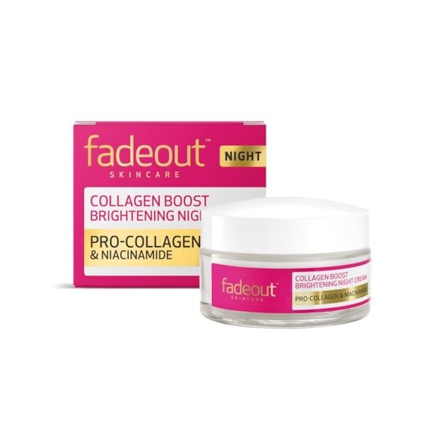 Fade Out Collagen Boost Brightening Exfoliating Facial Wash with Pro-Collagen and Niacinamide Crème Jour et Nuit