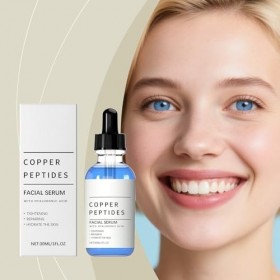 30ml Sérum De Copper Peptides Cuivre Anti-âge,Léger et Facilement Absorbé, Atténue Ridules Et Rides,Raffermit Peau Et Amélior...