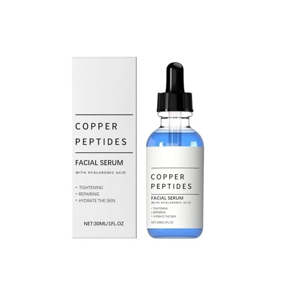 30ml Sérum De Copper Peptides Cuivre Anti-âge,Léger et Facilement Absorbé, Atténue Ridules Et Rides,Raffermit Peau Et Amélior...