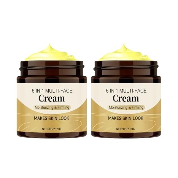 Crème visage hydratante raffermissante 6 en 1 Crème visage hydratante raffermissante peaux sèches grasses Soin hydratant lége...