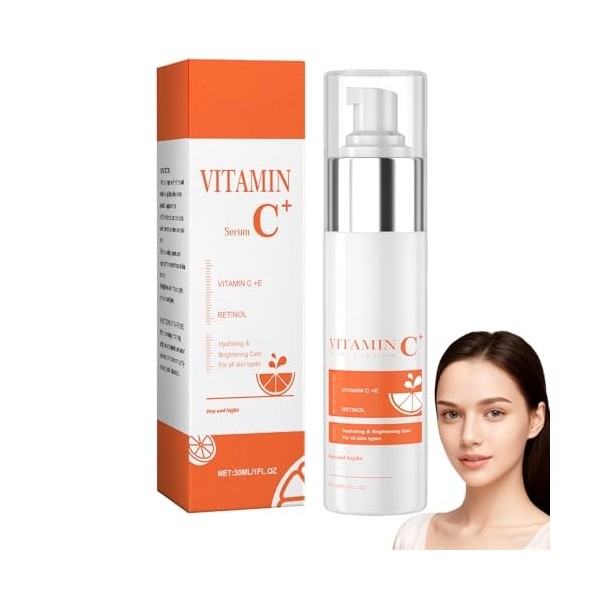 Vitamin C Serum for Women, Dark Spot Remover for Face, Hydrating Anti Aging Face Serum with Retinol & Vitamin E, Brightening ...