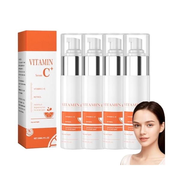 Vitamin C Serum for Women, Dark Spot Remover for Face, Hydrating Anti Aging Face Serum with Retinol & Vitamin E, Brightening ...